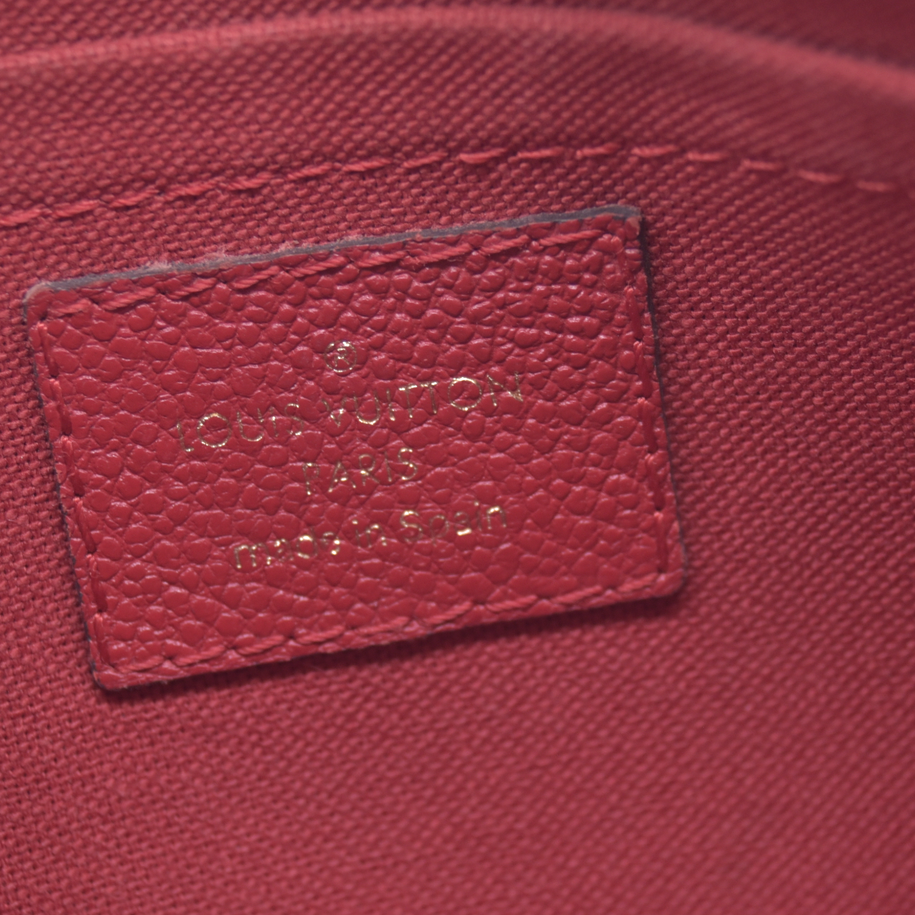 $1130 2015 Louis Vuitton Monogram Pallas Clutch Cherry CA5125