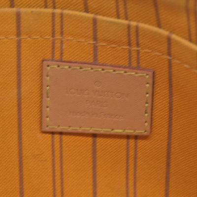 $650 Louis Vuitton Damier Azur Braided Neverfull MM Tote Pochette
