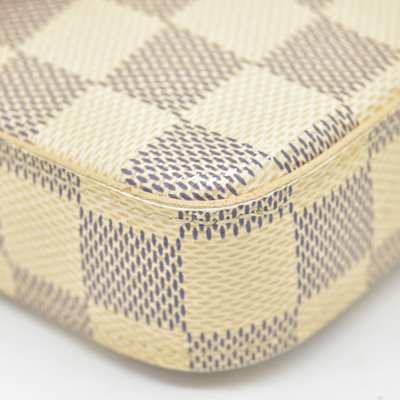 $1580 2017 Louis Vuitton Damier Azur Pochette Felicie Crossbody MI5107