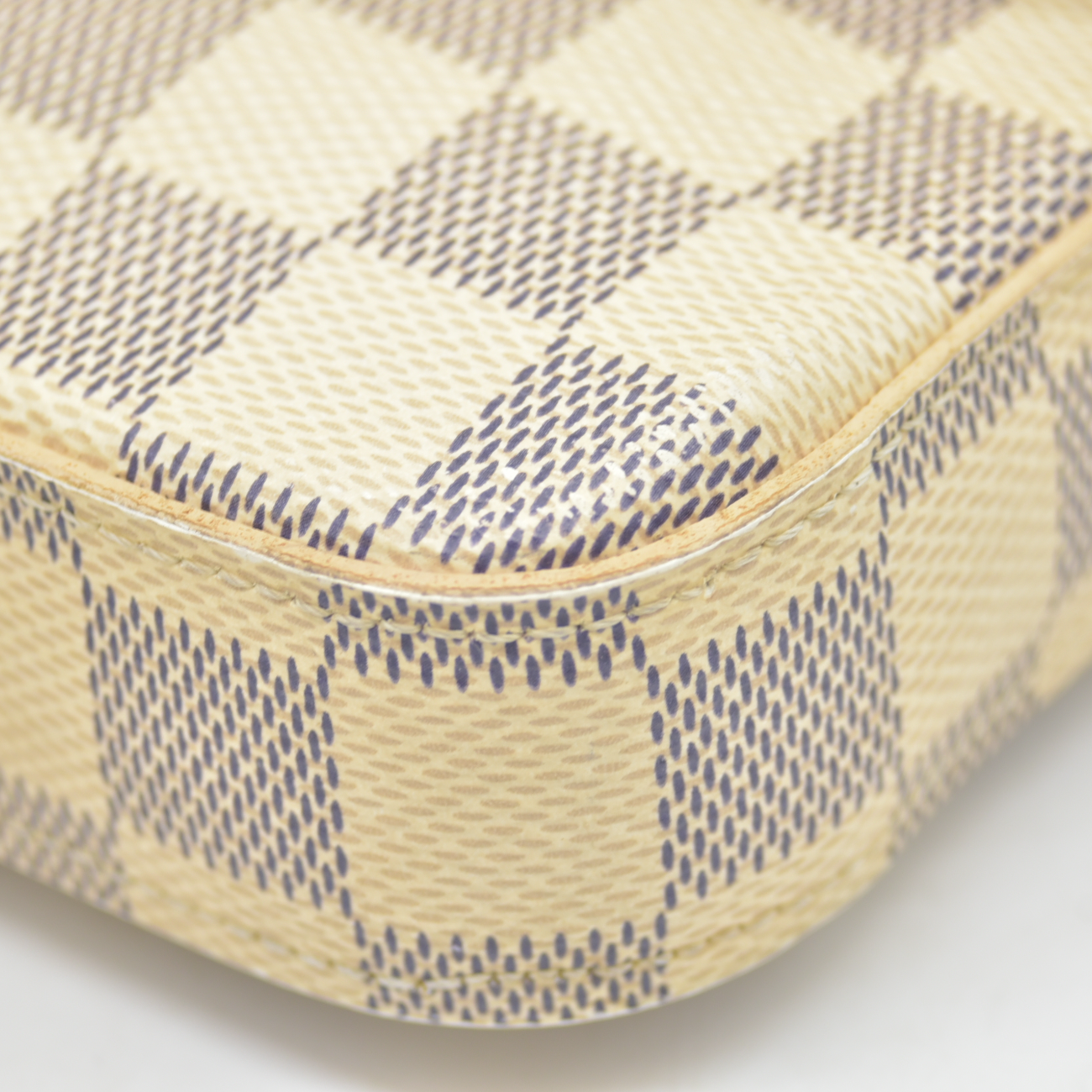 $1580 2017 Louis Vuitton Damier Azur Pochette Felicie Crossbody MI5107