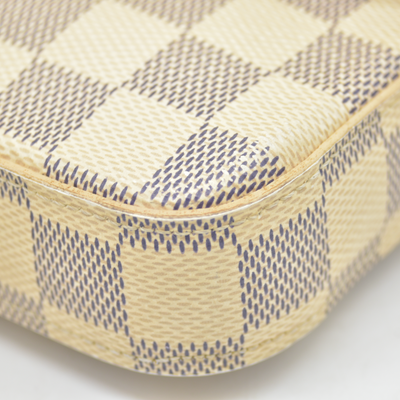 $1580 2017 Louis Vuitton Damier Azur Pochette Felicie Crossbody MI5107