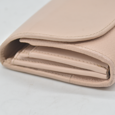 $525 2018 Chloe Indy Leather Long Bifold Wallet Purse Pink