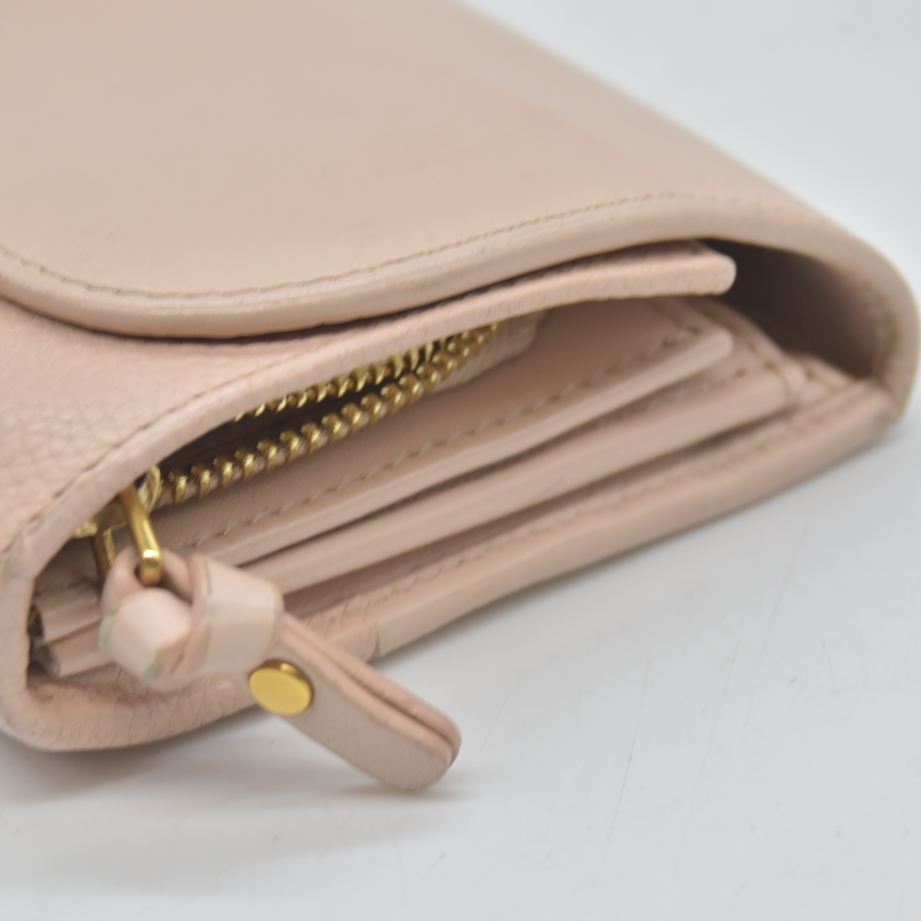 $525 2018 Chloe Indy Leather Long Bifold Wallet Purse Pink