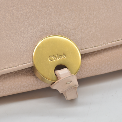 $525 2018 Chloe Indy Leather Long Bifold Wallet Purse Pink