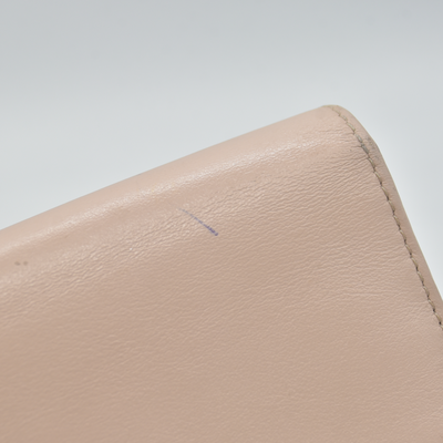 $525 2018 Chloe Indy Leather Long Bifold Wallet Purse Pink