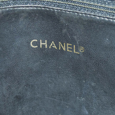 CHANEL Matelasse Chain Shoulder Bag Patent leather Black Gold CC