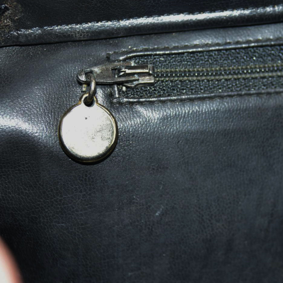 CHANEL Matelasse Chain Shoulder Bag Patent leather Black Gold CC