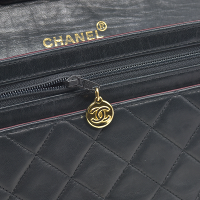 $11300 Chanel 1990-1991 Vintage Jumbo Single Flap Bag - 24K Gold Plated Hardware