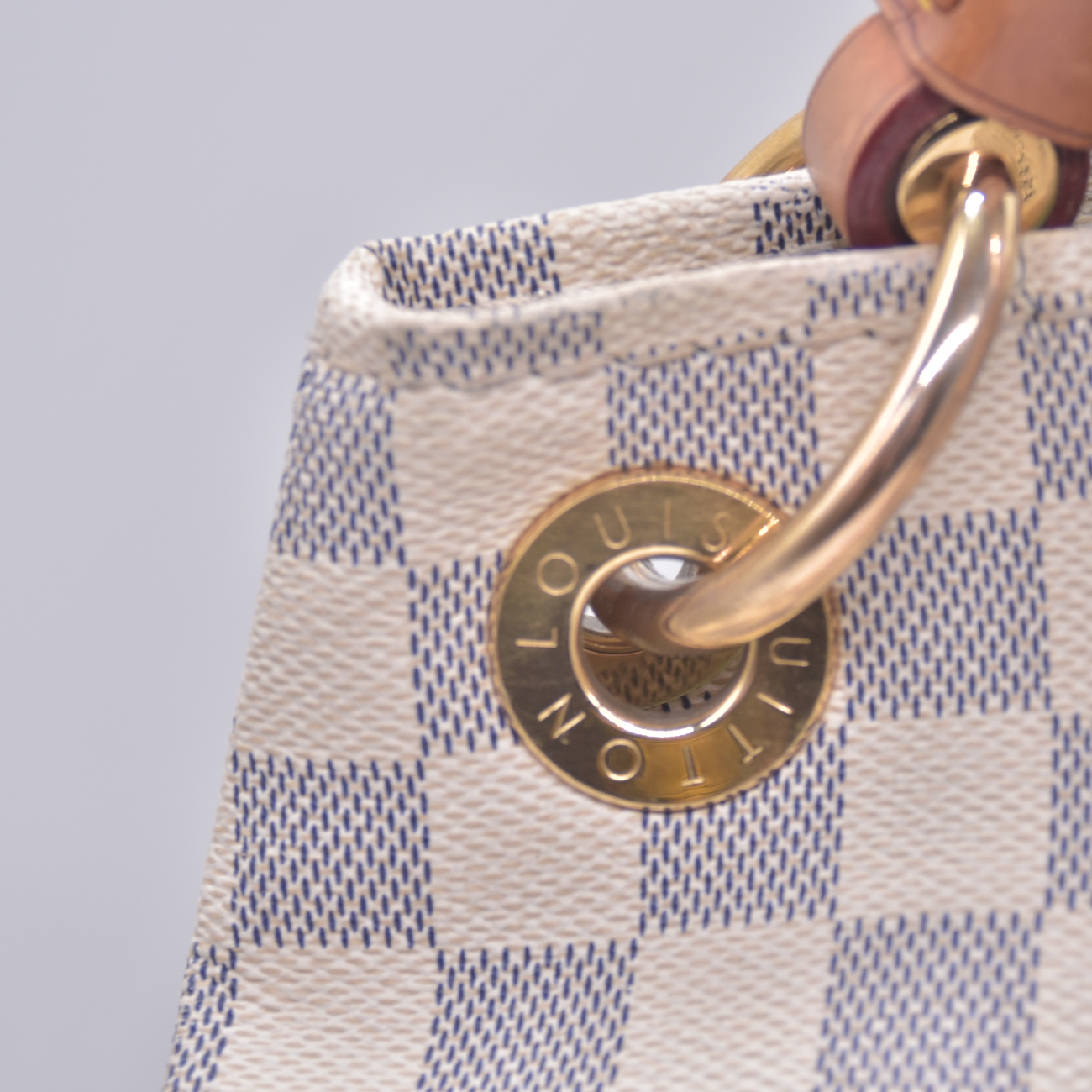 $2500 USA Louis Vuitton Damier Azur Artsy MM Hobo Shoulder Bag