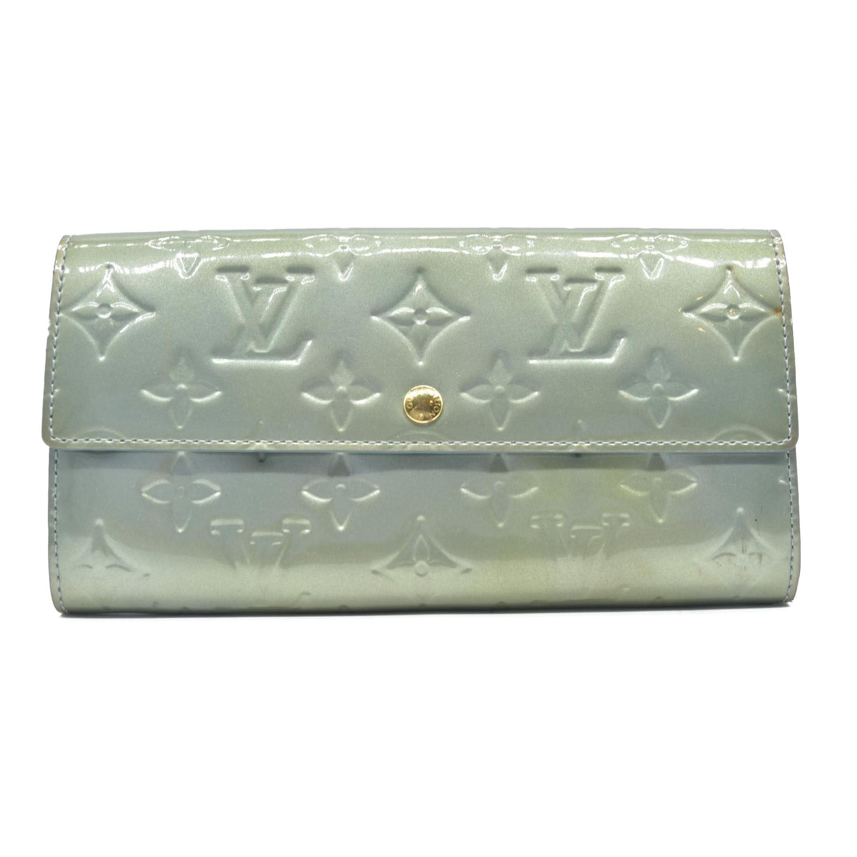 $840 LOUIS VUITTON Monogram Vernis Portefeuille Sarah Long Wallet TS3141 2011