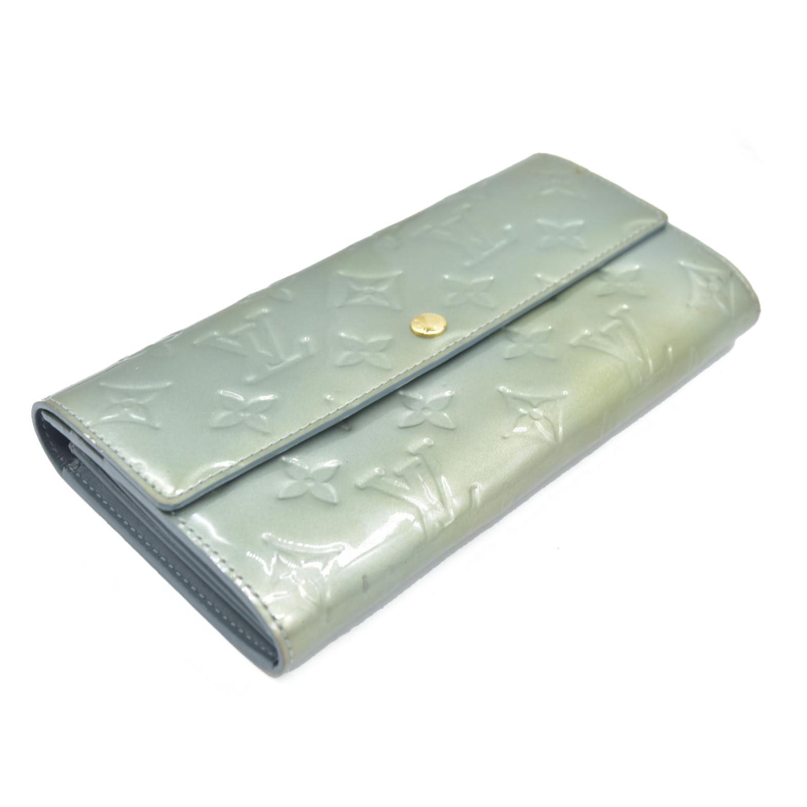 $840 LOUIS VUITTON Monogram Vernis Portefeuille Sarah Long Wallet TS3141 2011