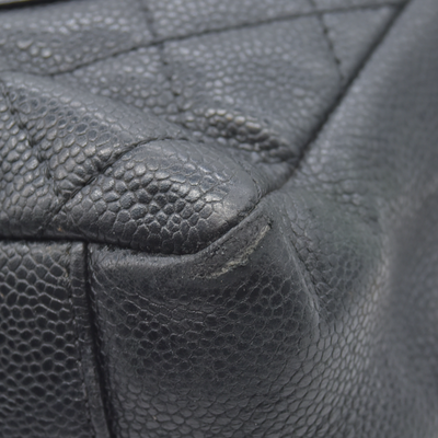 $2900 2010 Chanel Grand Shopping Tote (GST) Black Caviar