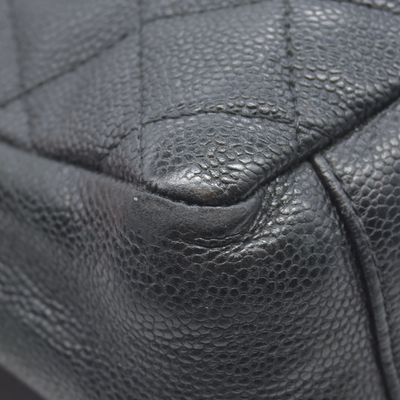 $2900 2010 Chanel Grand Shopping Tote (GST) Black Caviar