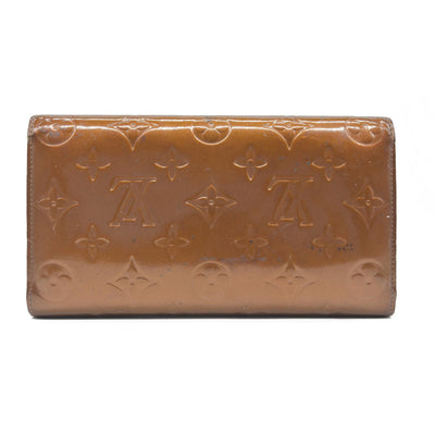 $840 LOUIS VUITTON Monogram Vernis Porte Tresor International Trifold Wallet
