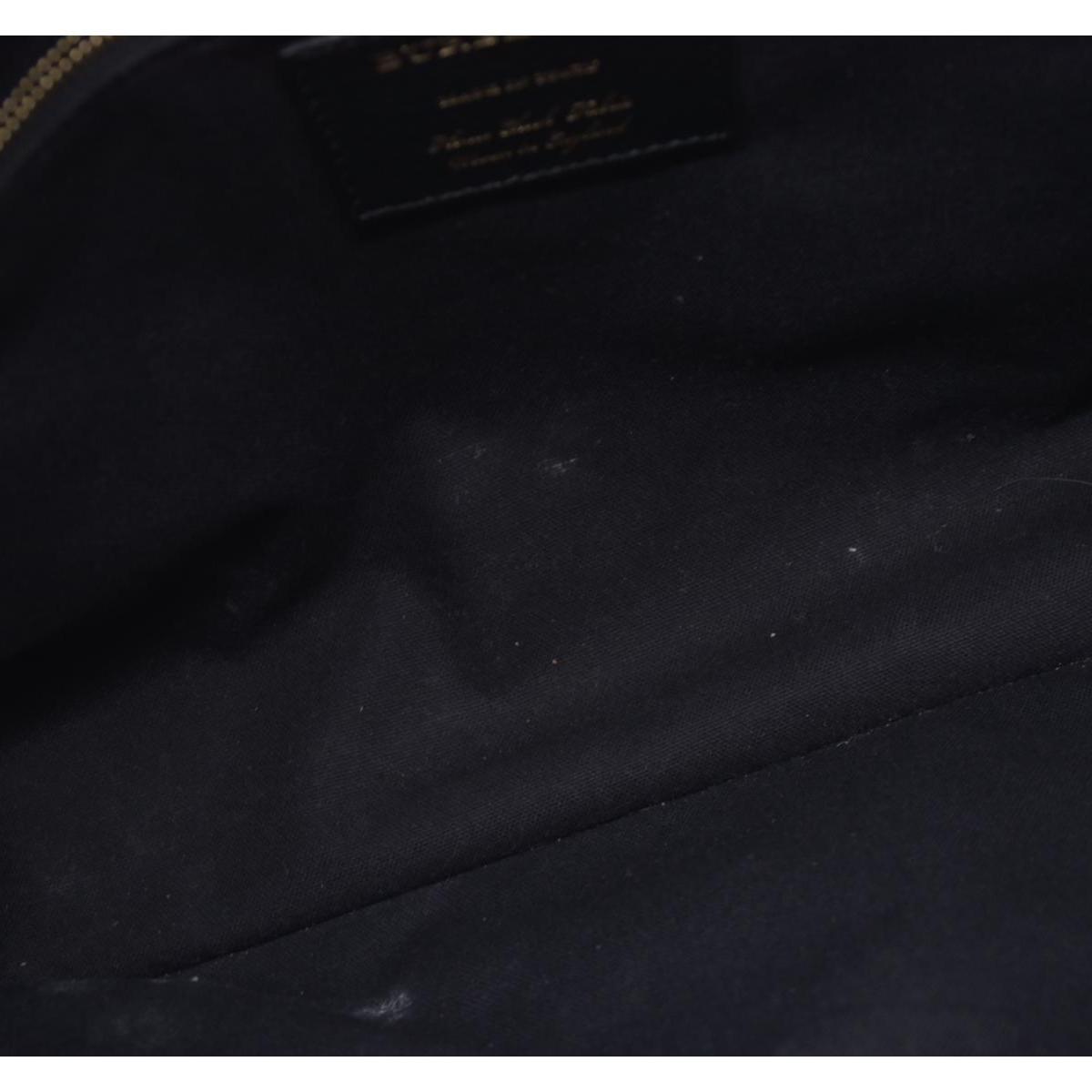 $1490 BURBERRY Grainy Leather House Check Medium Banner Tote Black CONSIGNMENT 10021501