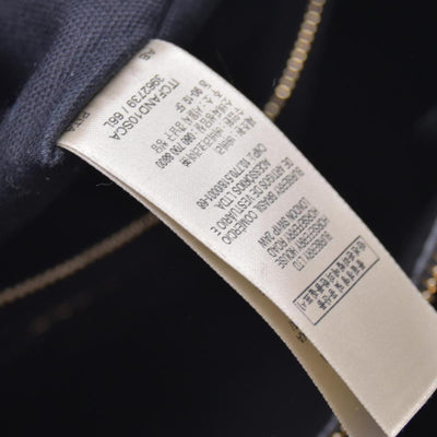 $1490 BURBERRY Grainy Leather House Check Medium Banner Tote Black CONSIGNMENT 10021501