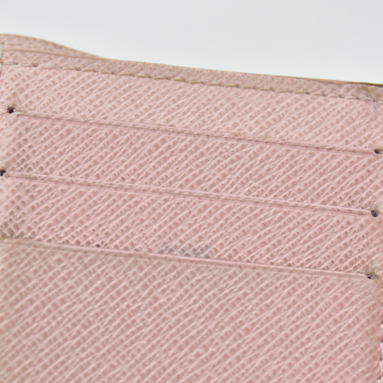 $625 2019 Louis Vuitton Damier Azur Rose Ballerine Victorine Wallet White Pink  FH4179