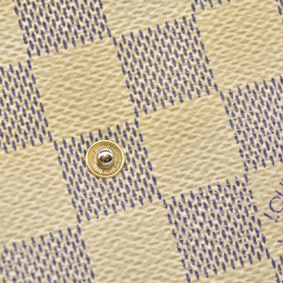 $625 2019 Louis Vuitton Damier Azur Rose Ballerine Victorine Wallet White Pink  FH4179
