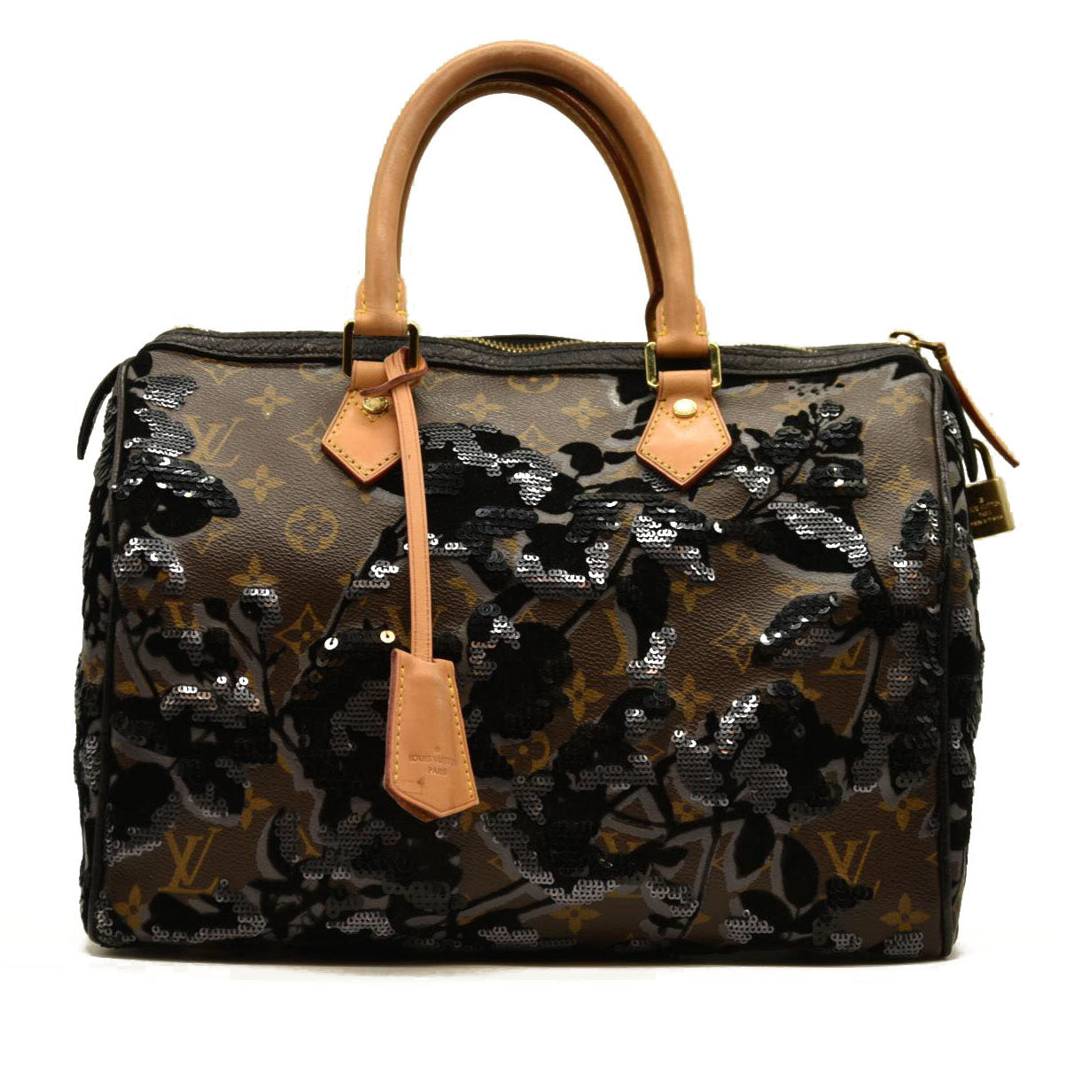 Louis Vuitton  Monogram Fleur De Jais Sequins Speedy 30 TR3160