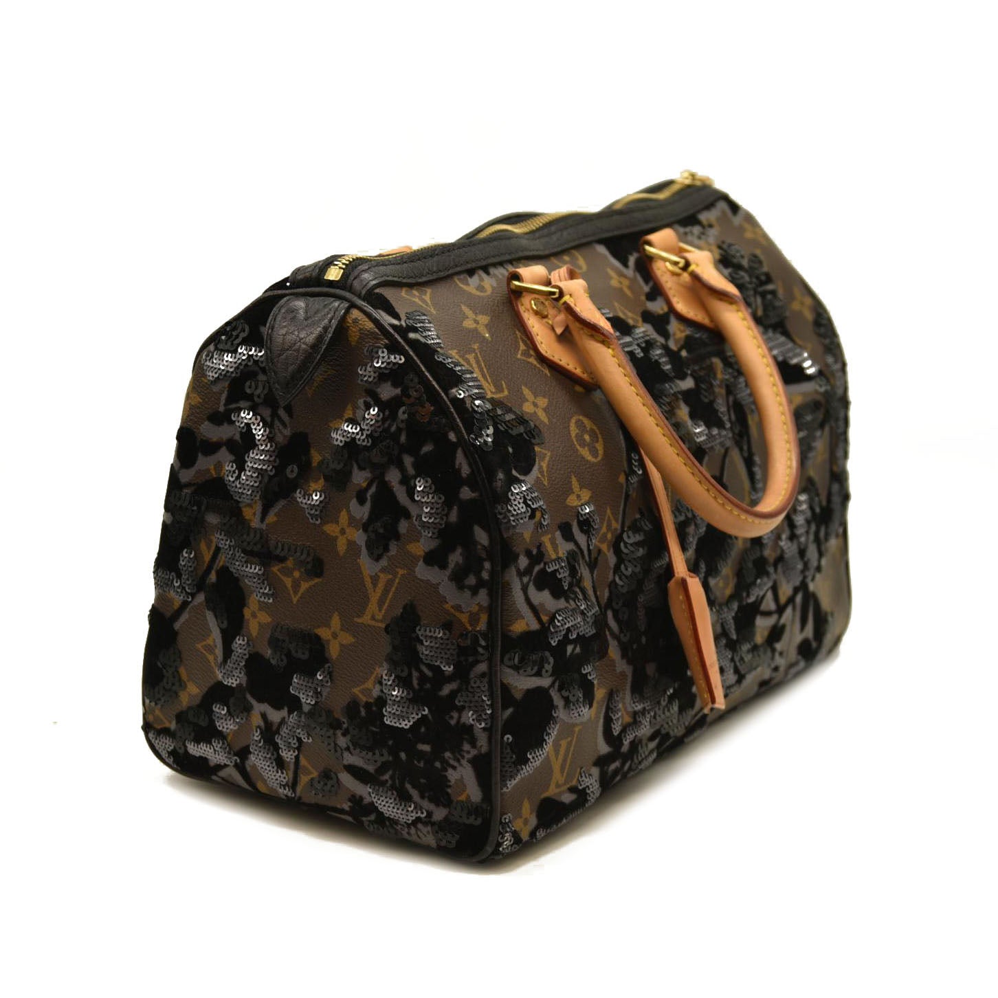 Louis Vuitton  Monogram Fleur De Jais Sequins Speedy 30 TR3160