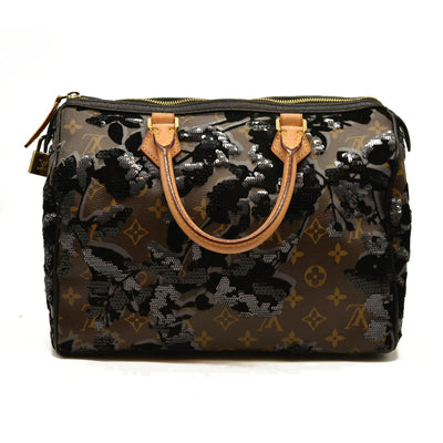 Louis Vuitton  Monogram Fleur De Jais Sequins Speedy 30 TR3160
