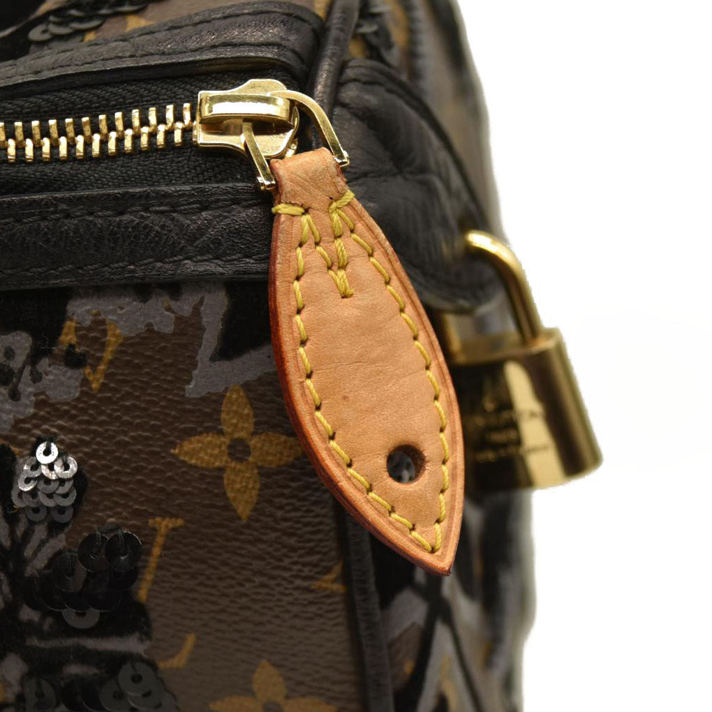 Louis Vuitton  Monogram Fleur De Jais Sequins Speedy 30 TR3160