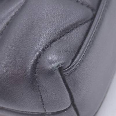 $850 SAINT LAURENT Black Quilted Leather Loulou Puffer Pouch CONSIGNMENT 10021500
