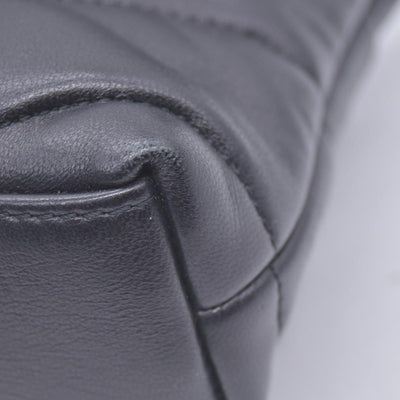 $850 SAINT LAURENT Black Quilted Leather Loulou Puffer Pouch CONSIGNMENT 10021500