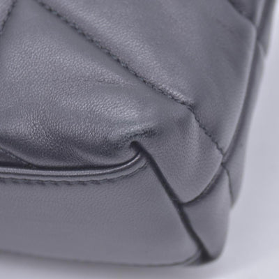 $850 SAINT LAURENT Black Quilted Leather Loulou Puffer Pouch CONSIGNMENT 10021500