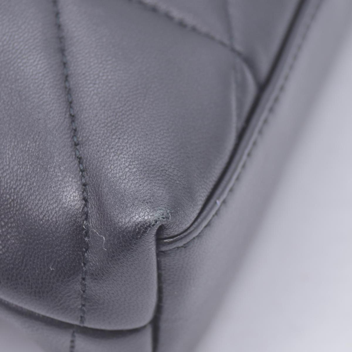 $850 SAINT LAURENT Black Quilted Leather Loulou Puffer Pouch CONSIGNMENT 10021500