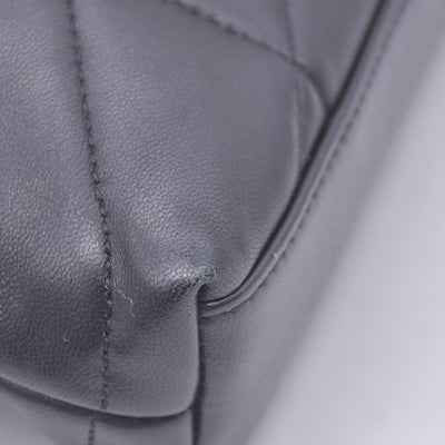 $850 SAINT LAURENT Black Quilted Leather Loulou Puffer Pouch CONSIGNMENT 10021500
