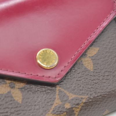 $535 2019 Louis Vuitton Monogram Zoe Wallet Fuchsia MI4189