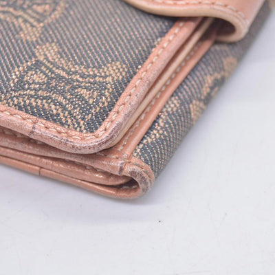 $260 CELINE Triomphe Macadam Canvas Compact Bifold Wallet CONSIGNMENT 10021494