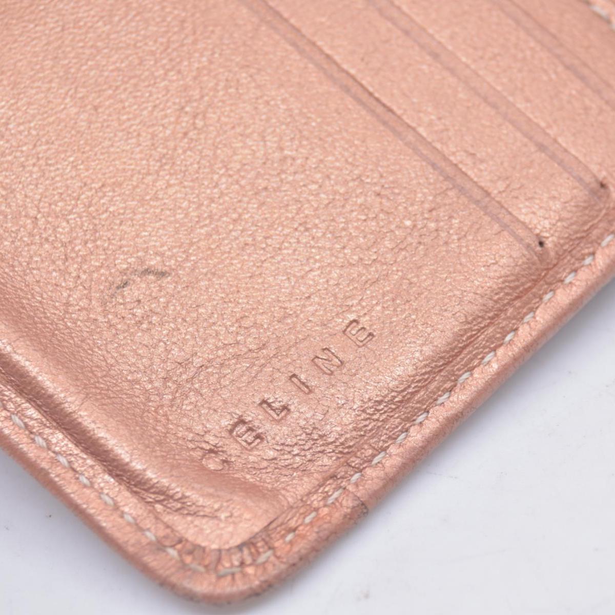 $260 CELINE Triomphe Macadam Canvas Compact Bifold Wallet CONSIGNMENT 10021494
