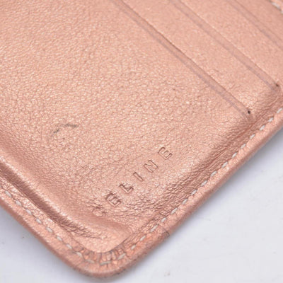$260 CELINE Triomphe Macadam Canvas Compact Bifold Wallet CONSIGNMENT 10021494