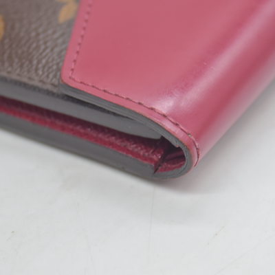 $535 2019 Louis Vuitton Monogram Zoe Wallet Fuchsia MI4189