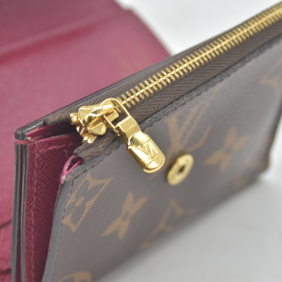 $535 2019 Louis Vuitton Monogram Zoe Wallet Fuchsia MI4189