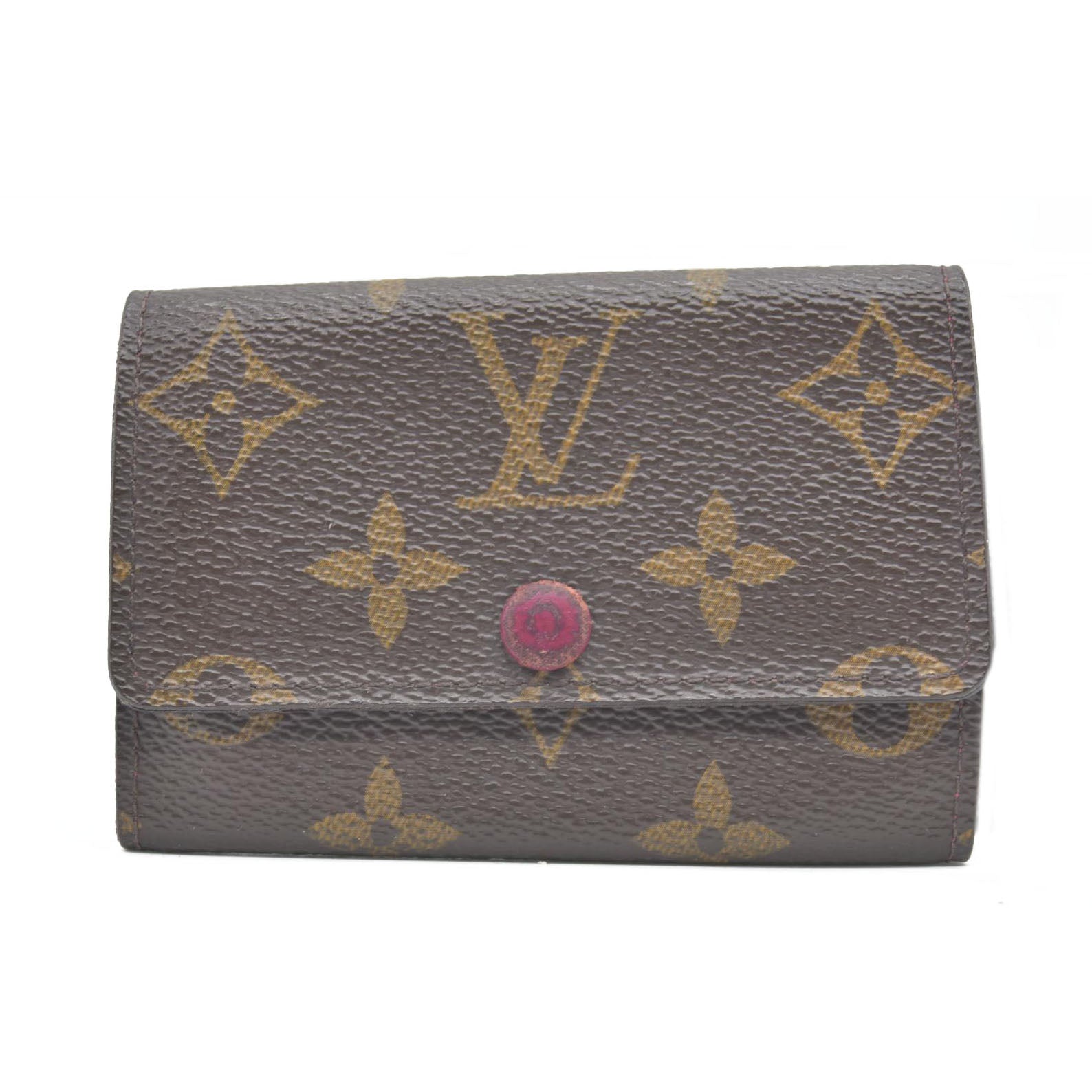 $345 LOUIS VUITTON Monogram Leather Multicles 6 Ring Key Case CT2154