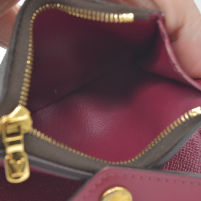$535 2019 Louis Vuitton Monogram Zoe Wallet Fuchsia MI4189