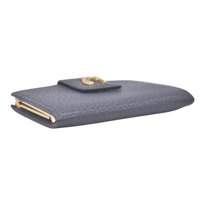 $300 GUCCI Vintage Leather Horseshoe Kisslock French Purse Wallet Black CONSIGNMENT 10021496