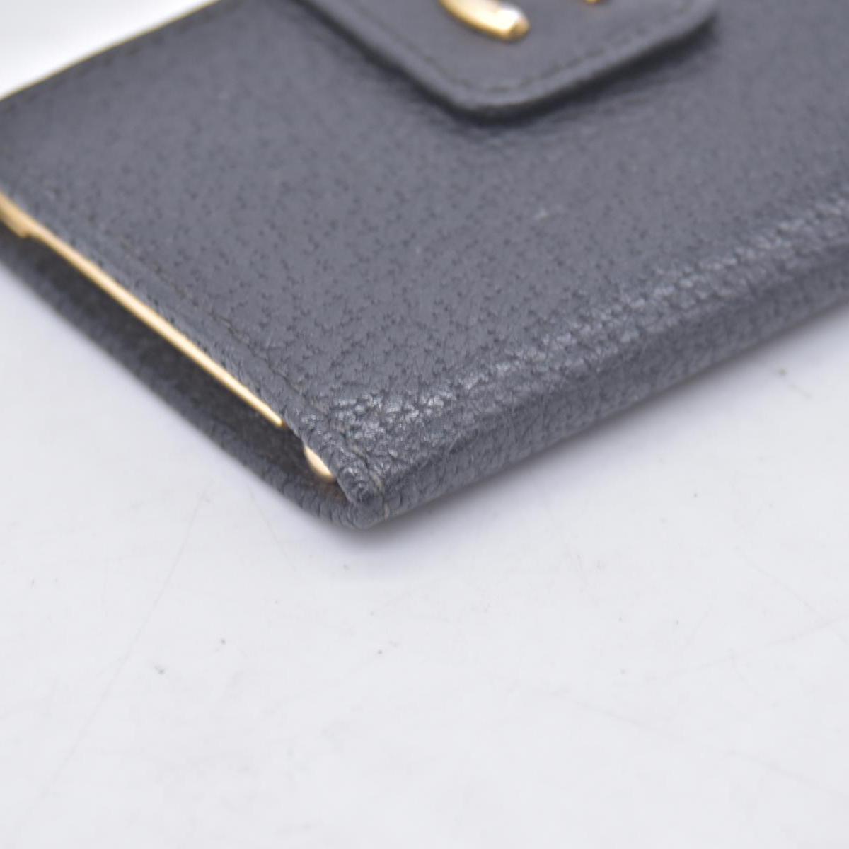$300 GUCCI Vintage Leather Horseshoe Kisslock French Purse Wallet Black CONSIGNMENT 10021496