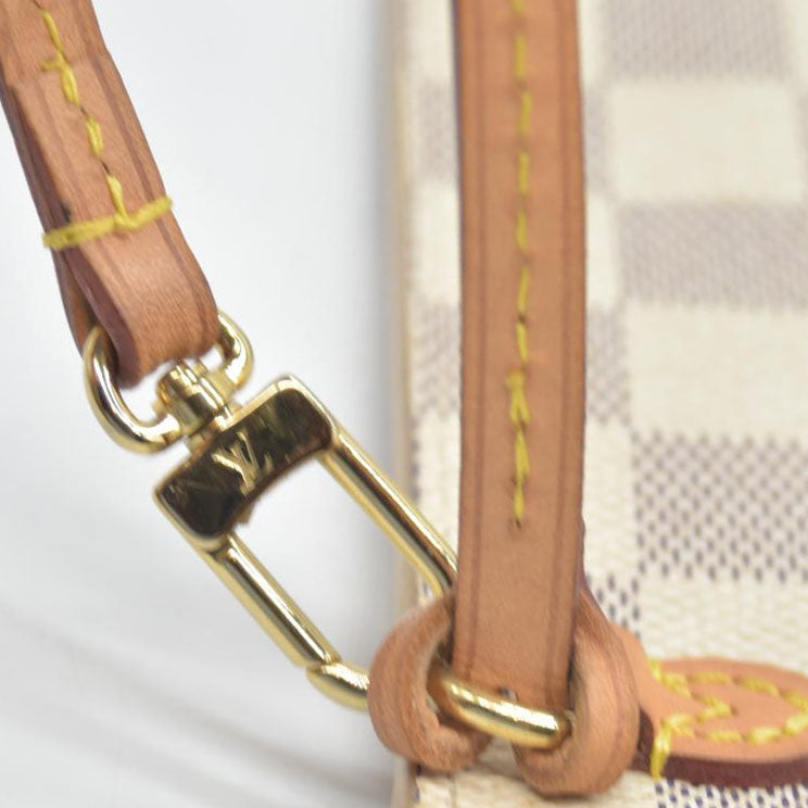 $2200 Louis Vuitton  Damier Azur Neverfull MM GM Pochette