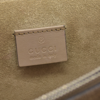 $3350 GUCCI GG Supreme Monogram Suede Small Dionysus Shoulder Bag Beige Ebony Taupe