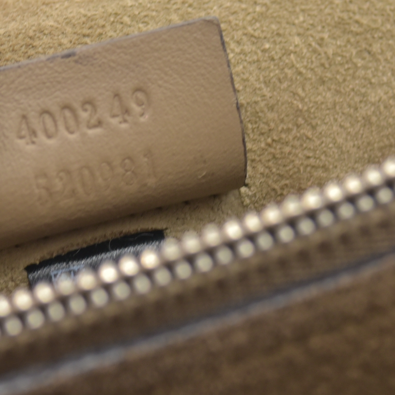 $3350 GUCCI GG Supreme Monogram Suede Small Dionysus Shoulder Bag Beige Ebony Taupe