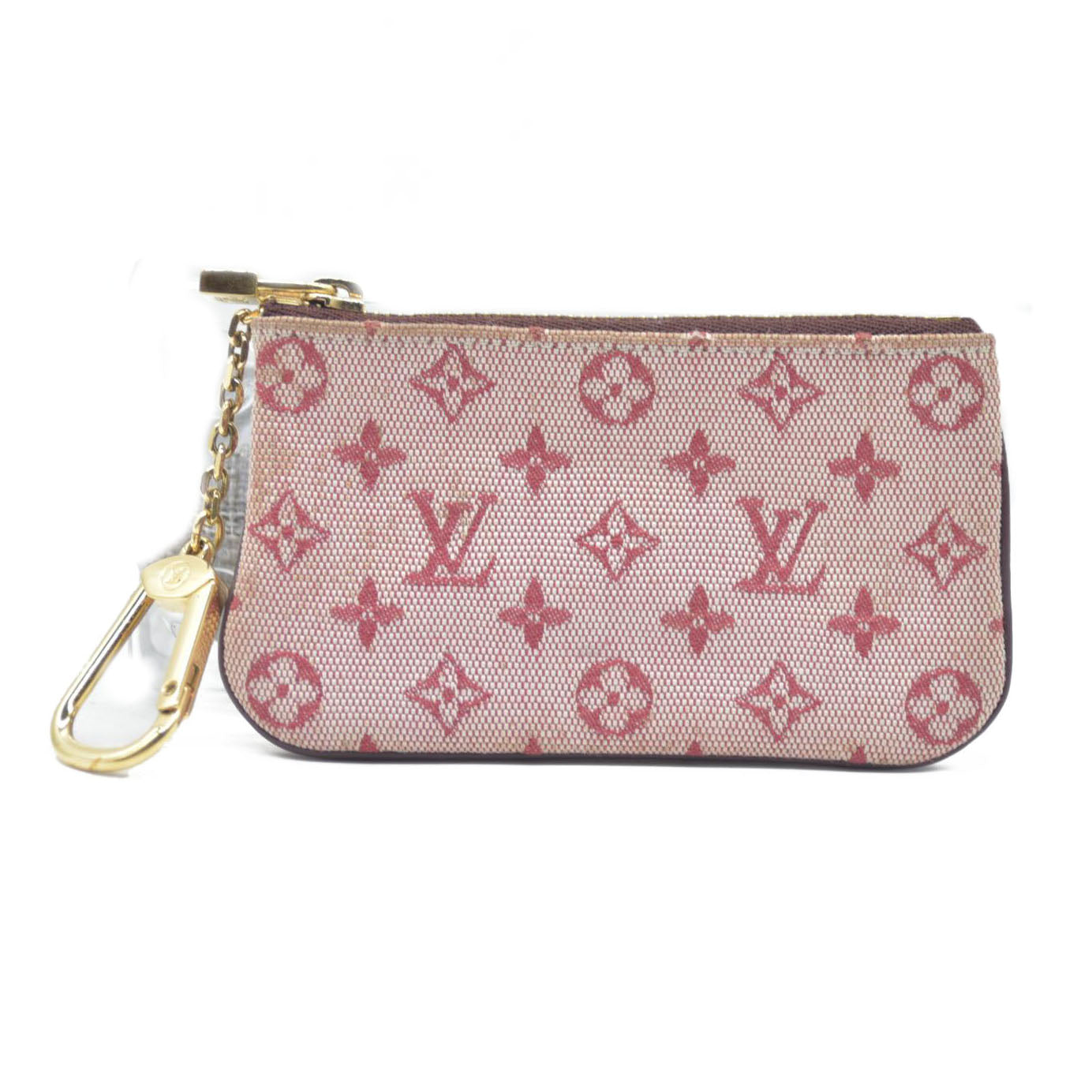 Louis Vuitton Monogram Mini Pochette Cles Wallet Coin Purse Pink