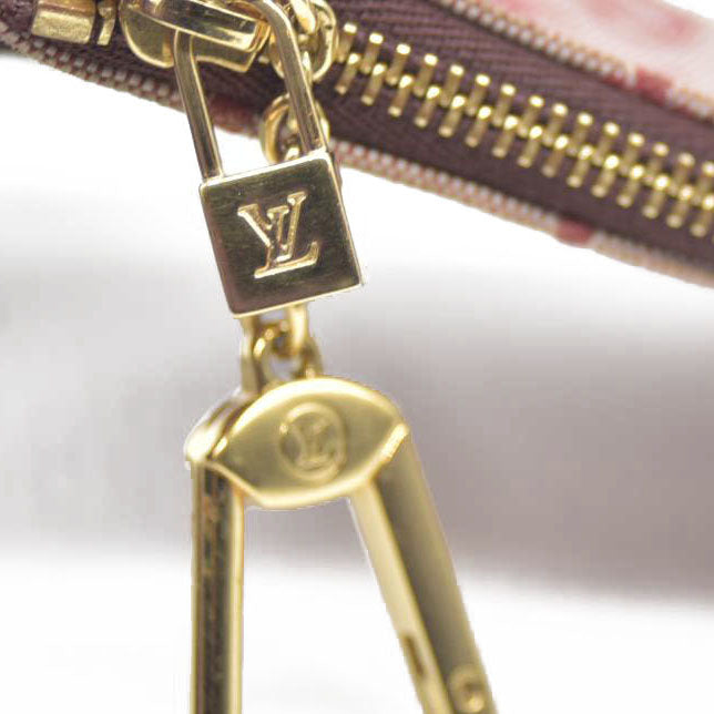 Louis Vuitton Monogram Mini Pochette Cles Wallet Coin Purse Pink