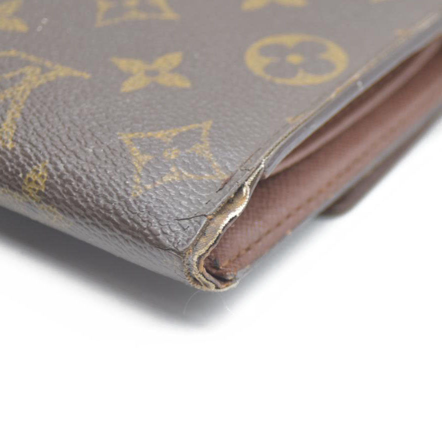 Louis Vuitton Monogram Pochette Passeport Trifold Wallet Brown CA0065