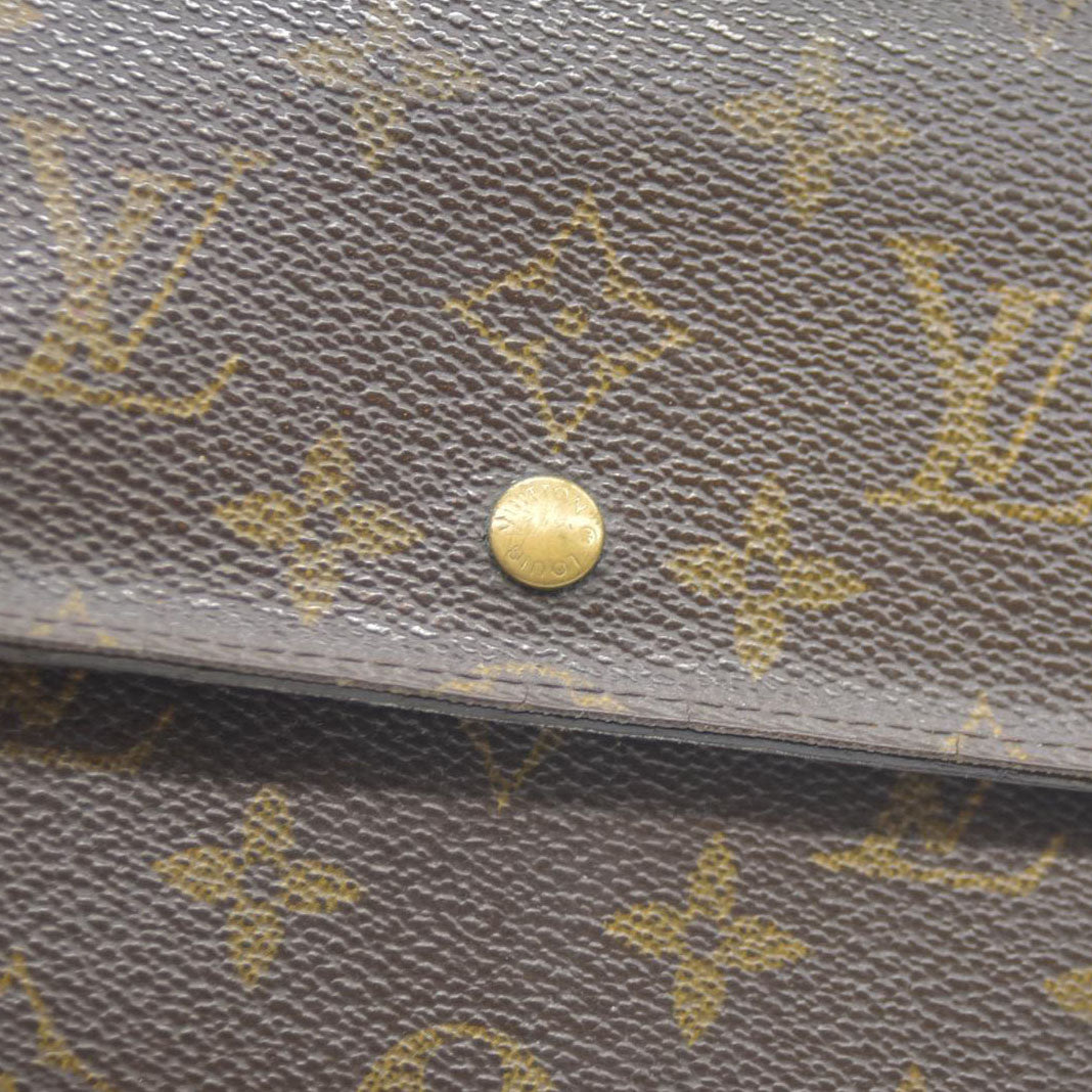 Louis Vuitton Monogram Pochette Passeport Trifold Wallet Brown CA0065