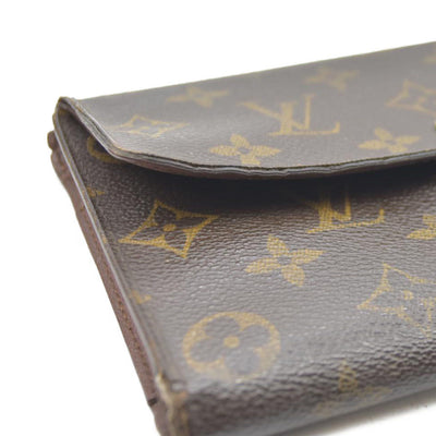 Louis Vuitton Monogram Pochette Passeport Trifold Wallet Brown CA0065