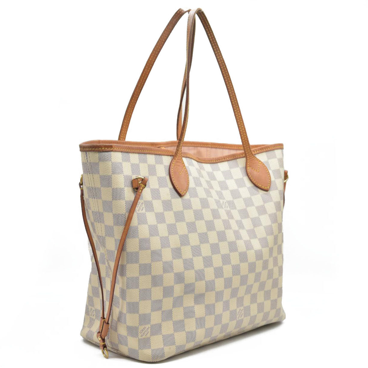 $2200 Louis Vuttion Damier Azur Neverfull MM Rose Ballerine